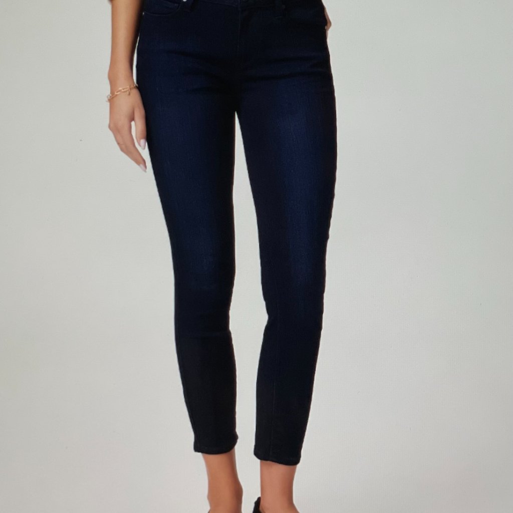 Paige Women Verdugo Crop Skinny Black Overdye Pocket Strecth Slim Jeans Size 26